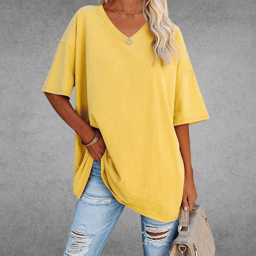 Elira | Weiches Und Atmungsaktives V-Ausschnitt T-Shirt Für Damen