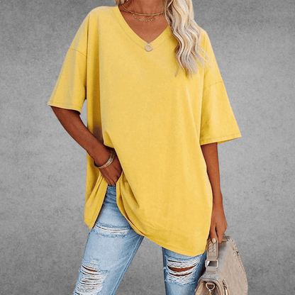 Elira | Weiches Und Atmungsaktives V-Ausschnitt T-Shirt Für Damen