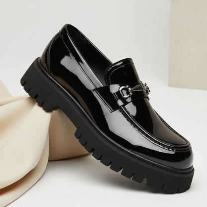 Jakob | Stilvolle Herren-Leder-Loafer mit moderner Plateau-Sohle