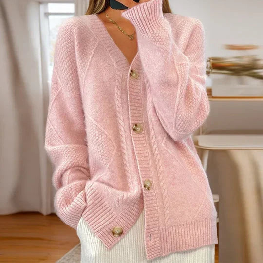 Barbara | Zeitloser Baumwoll Strickjacke Komfort Stil