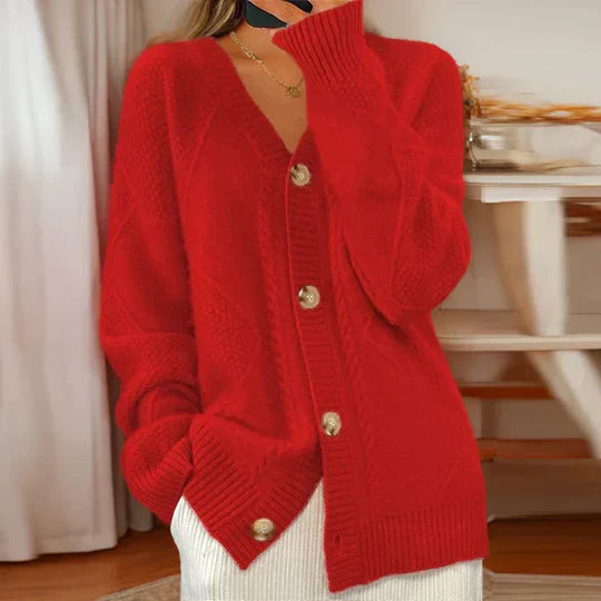 Barbara | Zeitloser Baumwoll Strickjacke Komfort Stil