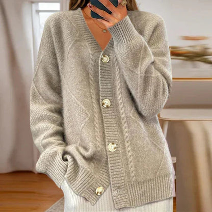 Barbara | Zeitloser Baumwoll Strickjacke Komfort Stil
