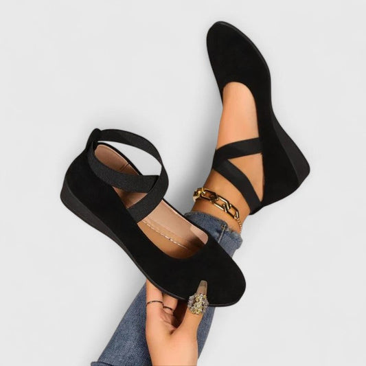 Lisa | Elegante Damen-Flats mit gekreuzten Riemen