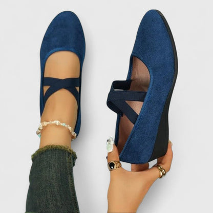 Lisa | Elegante Damen-Flats mit gekreuzten Riemen