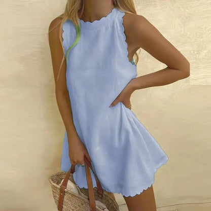 Heidi | Damen ärmelloses A-Linien Sommerkleid