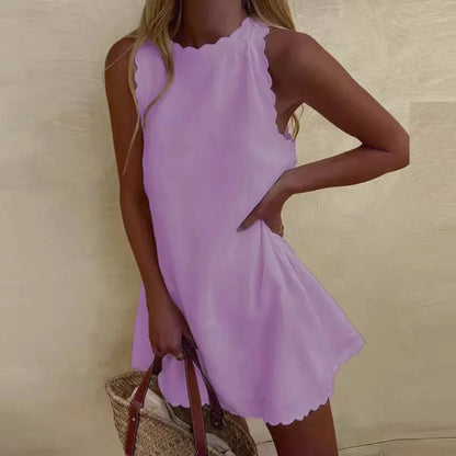 Heidi | Damen ärmelloses A-Linien Sommerkleid