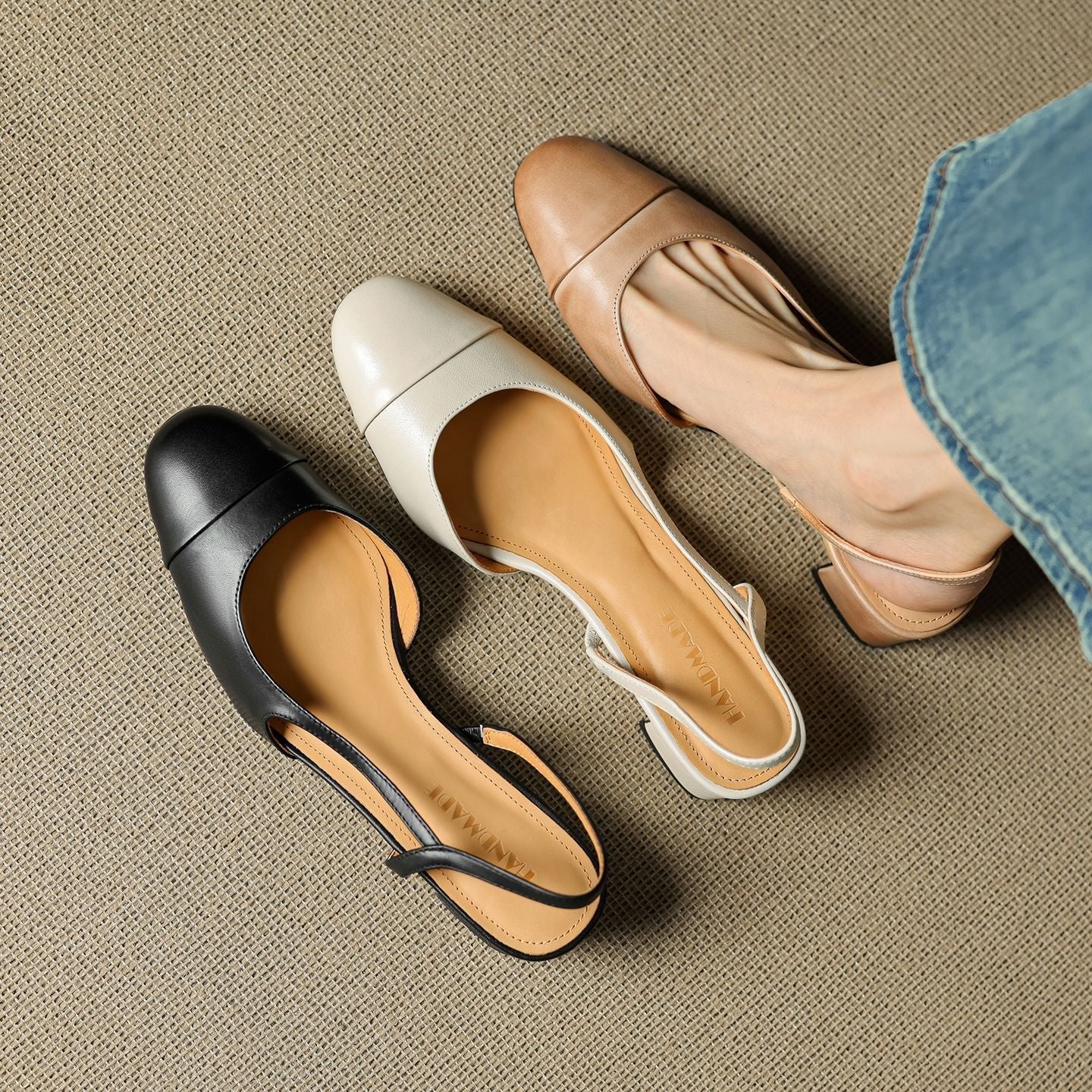 Laura | Elegante Slingback-Pumps mit Blockabsatz