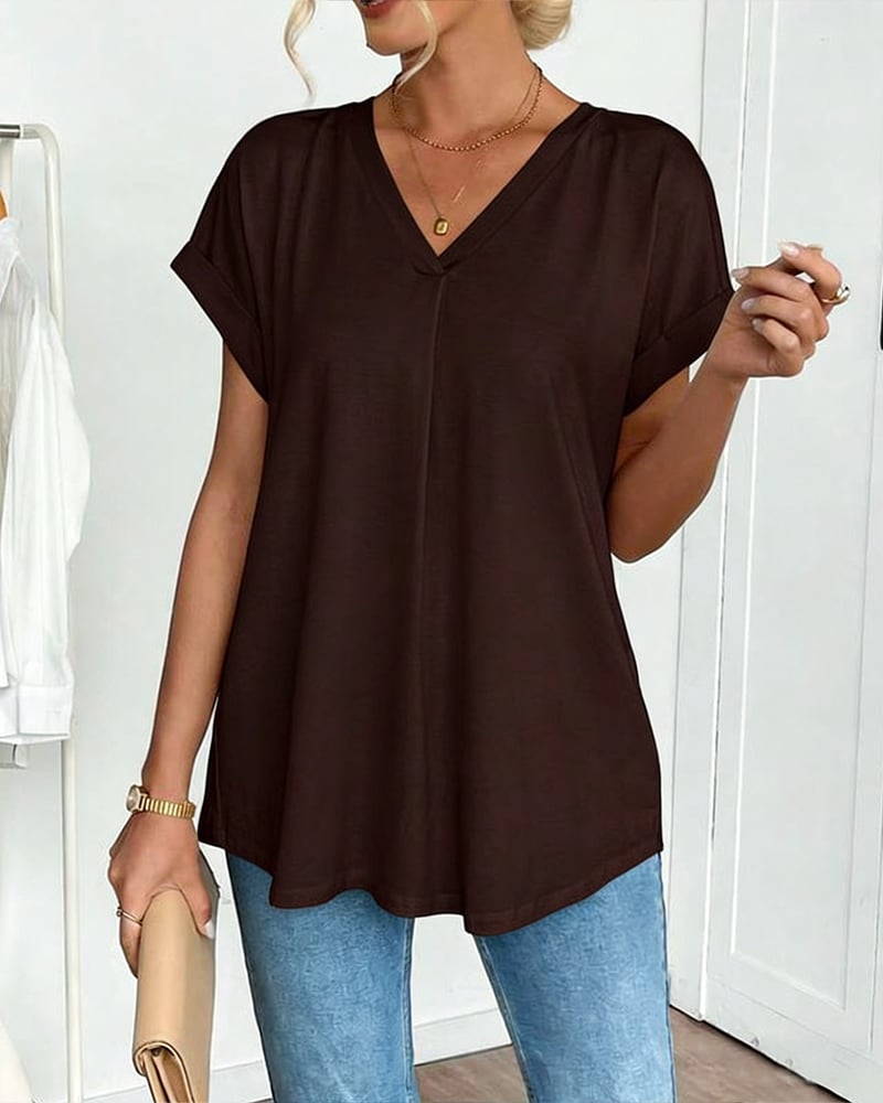 Kerstin | Stilvolles T-Shirt mit V-Ausschnitt und Schlankheits-Effekt