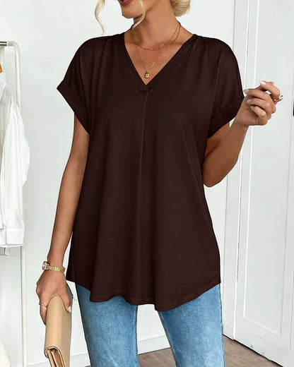Kerstin | Stilvolles T-Shirt mit V-Ausschnitt und Schlankheits-Effekt