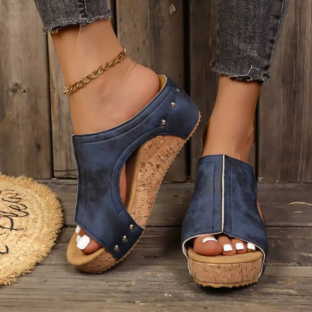 Franziska | Elegante Keilsandalen mit Korksohle