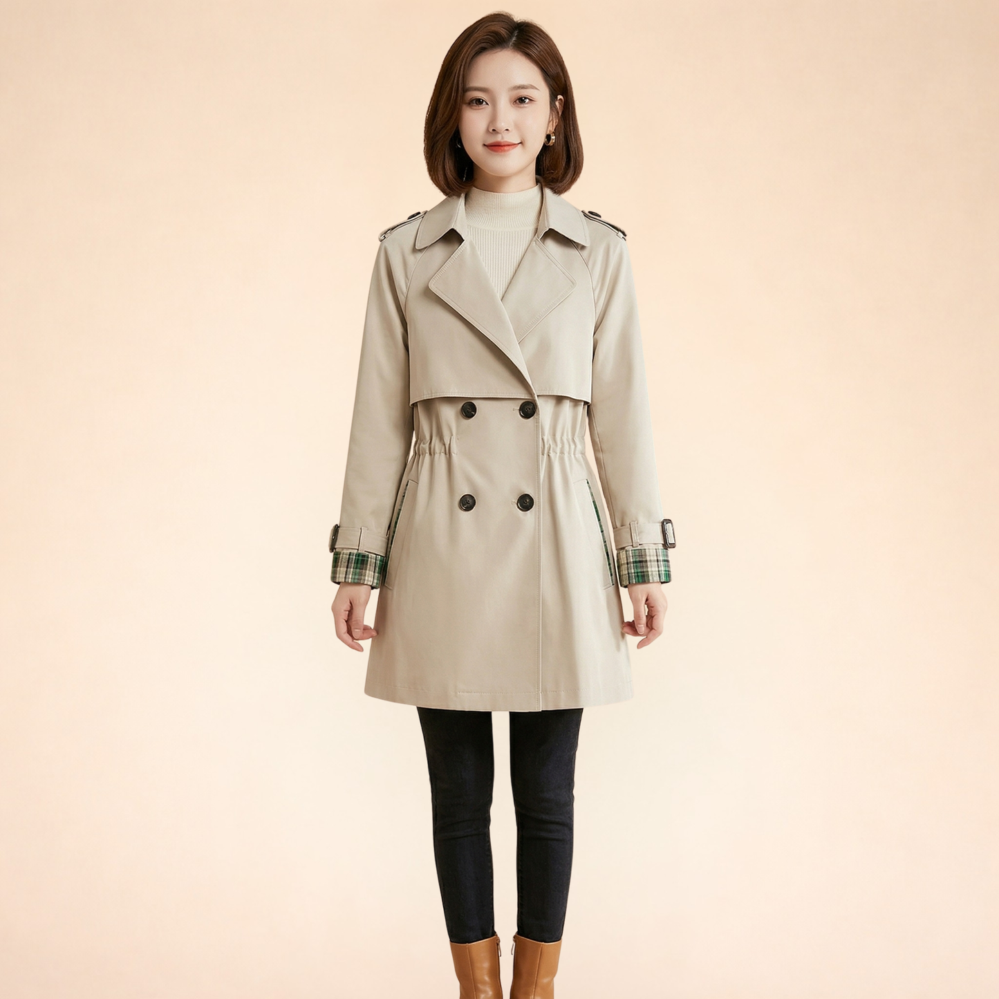 Elarine | Eleganter Trenchcoat in mittlerer Länge