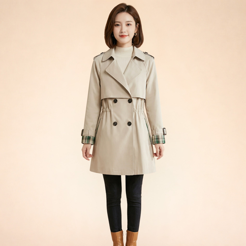 Elarine | Eleganter Trenchcoat in mittlerer Länge