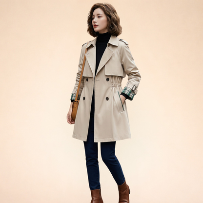 Elarine | Eleganter Trenchcoat in mittlerer Länge