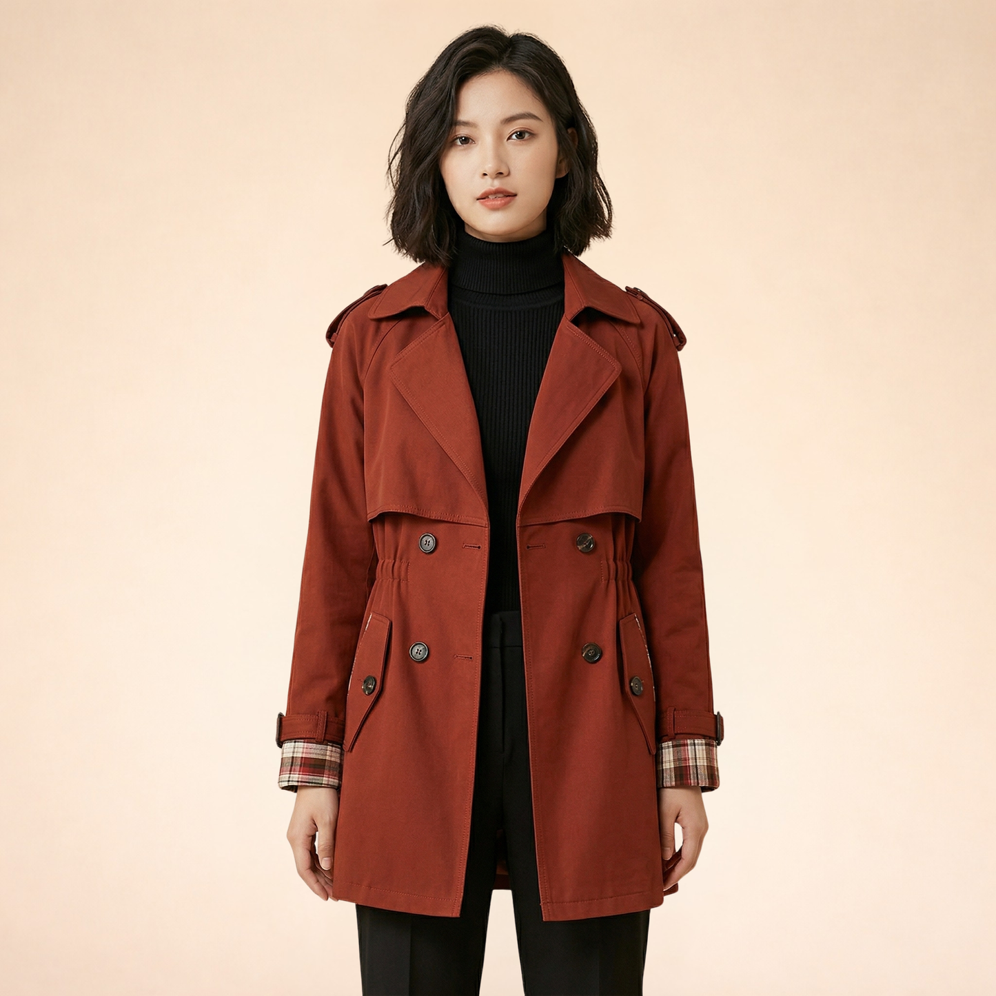 Elarine | Eleganter Trenchcoat in mittlerer Länge