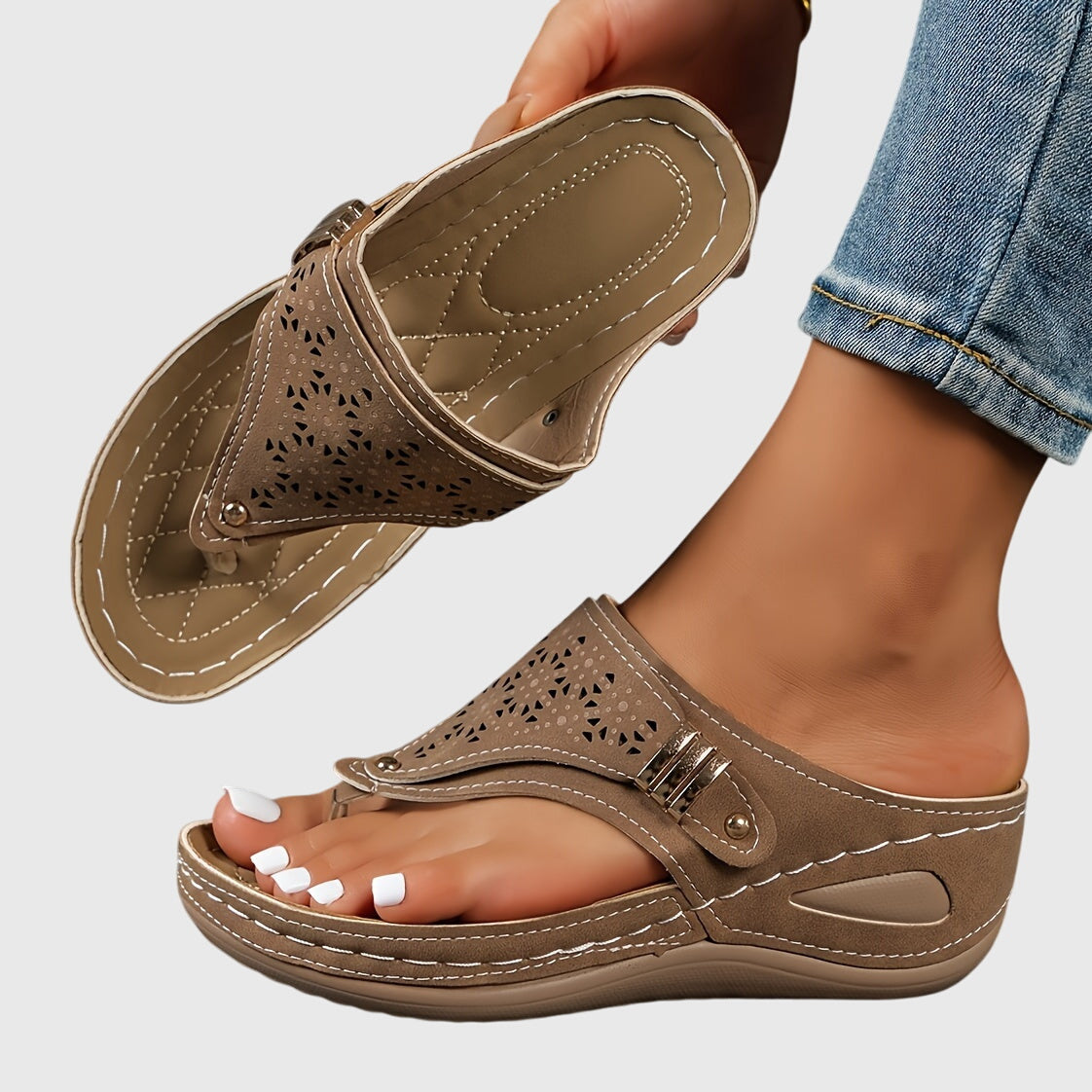 Maria | Stylische und rutschfeste Plateau-Sandalen für Damen