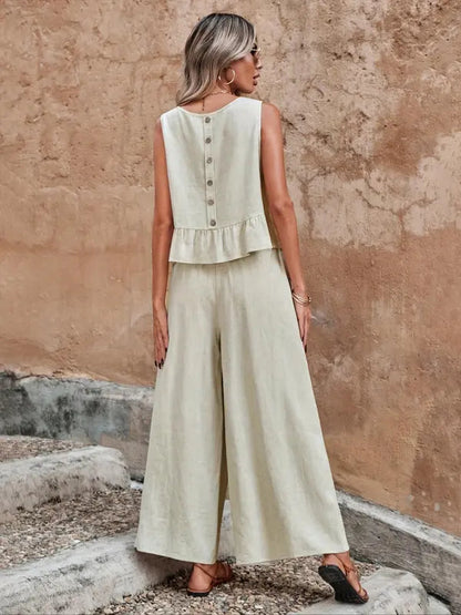 Clara | Elegantes zweiteiliges Loungewear-Set mit fließender Silhouette