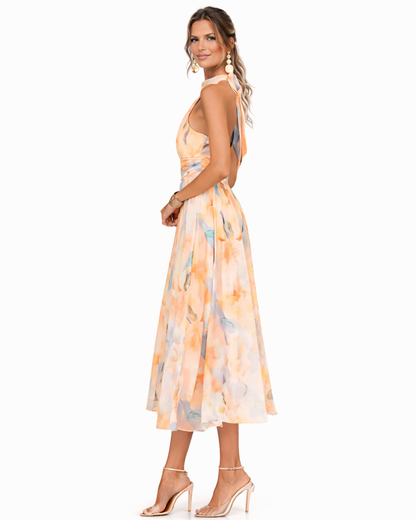 Adelaide | Stilvolles Maxikleid mit Neckholder-Ausschnitt