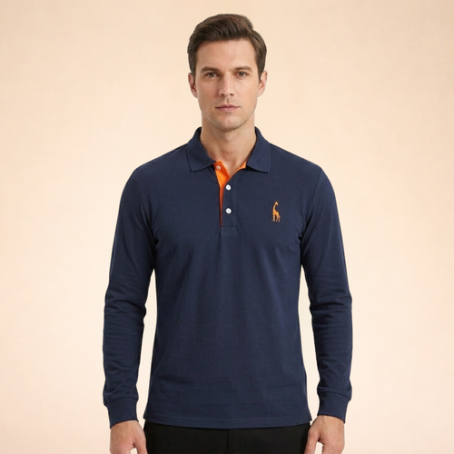 Alexander | Lässiges Langarm-Poloshirt