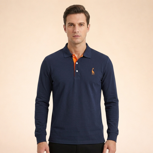 Alexander | Lässiges Langarm-Poloshirt