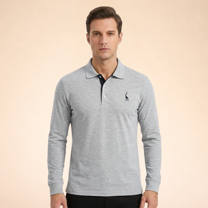 Alexander | Lässiges Langarm-Poloshirt