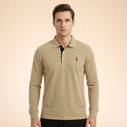 Alexander | Lässiges Langarm-Poloshirt