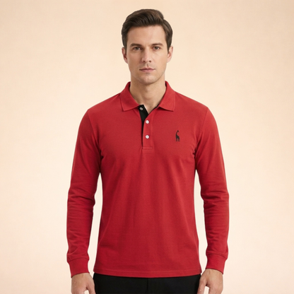 Alexander | Lässiges Langarm-Poloshirt
