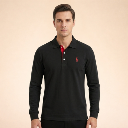 Alexander | Lässiges Langarm-Poloshirt