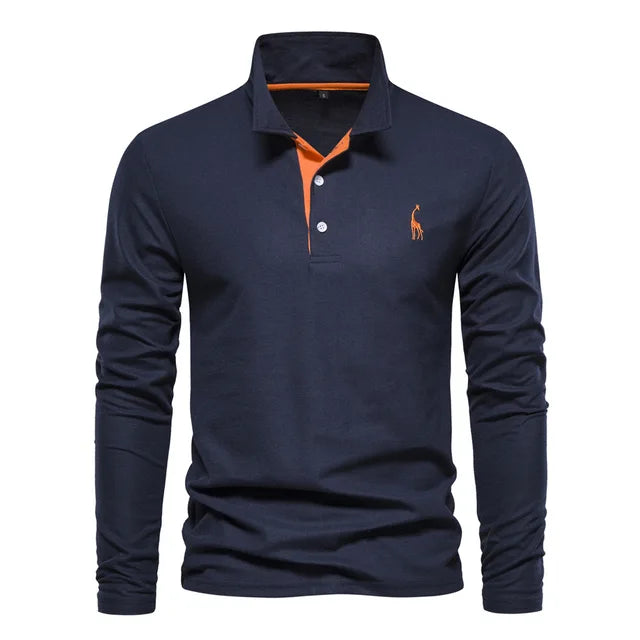 Alexander | Lässiges Langarm-Poloshirt