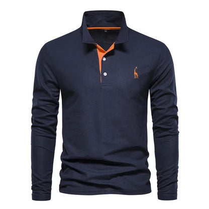Alexander | Lässiges Langarm-Poloshirt