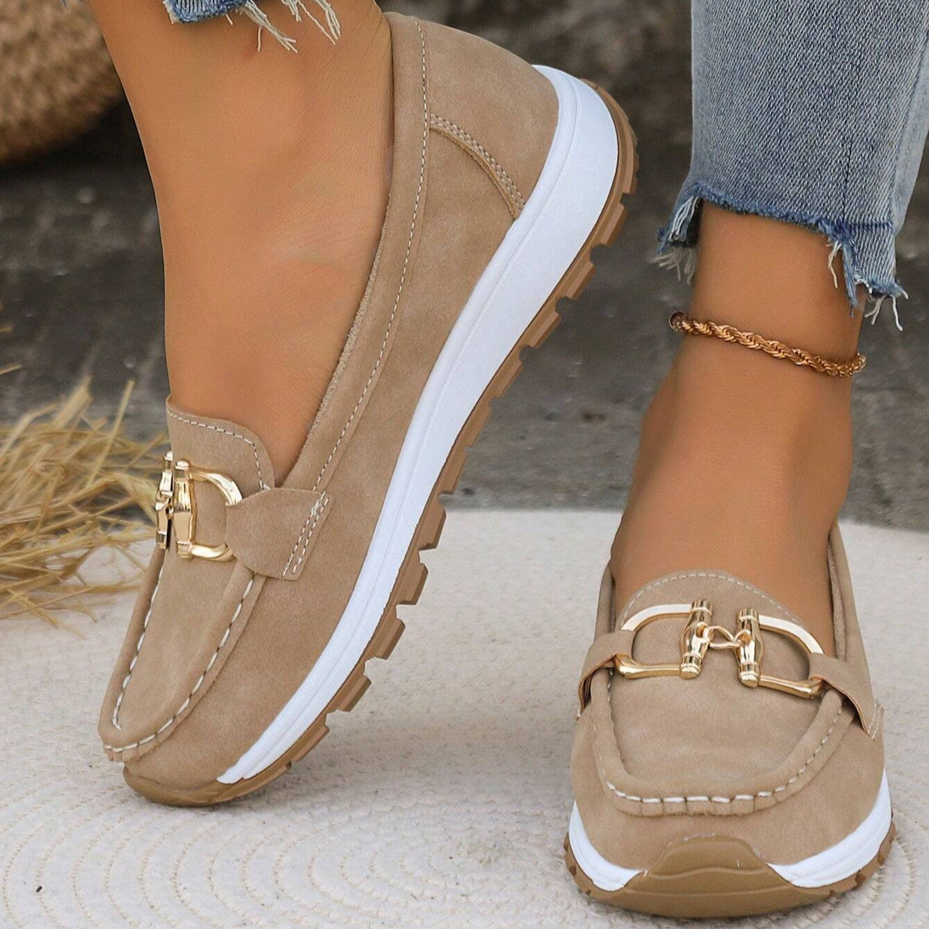 Annett | Elegante Damen-Loafer mit Schnalle und Komfortsohle