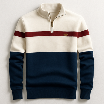 George | Klassischer Herrenpullover mit Viertelreißverschluss