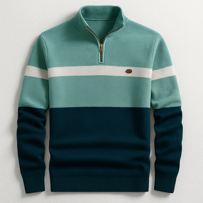 George | Klassischer Herrenpullover mit Viertelreißverschluss