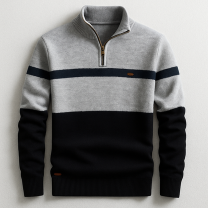 George | Klassischer Herrenpullover mit Viertelreißverschluss