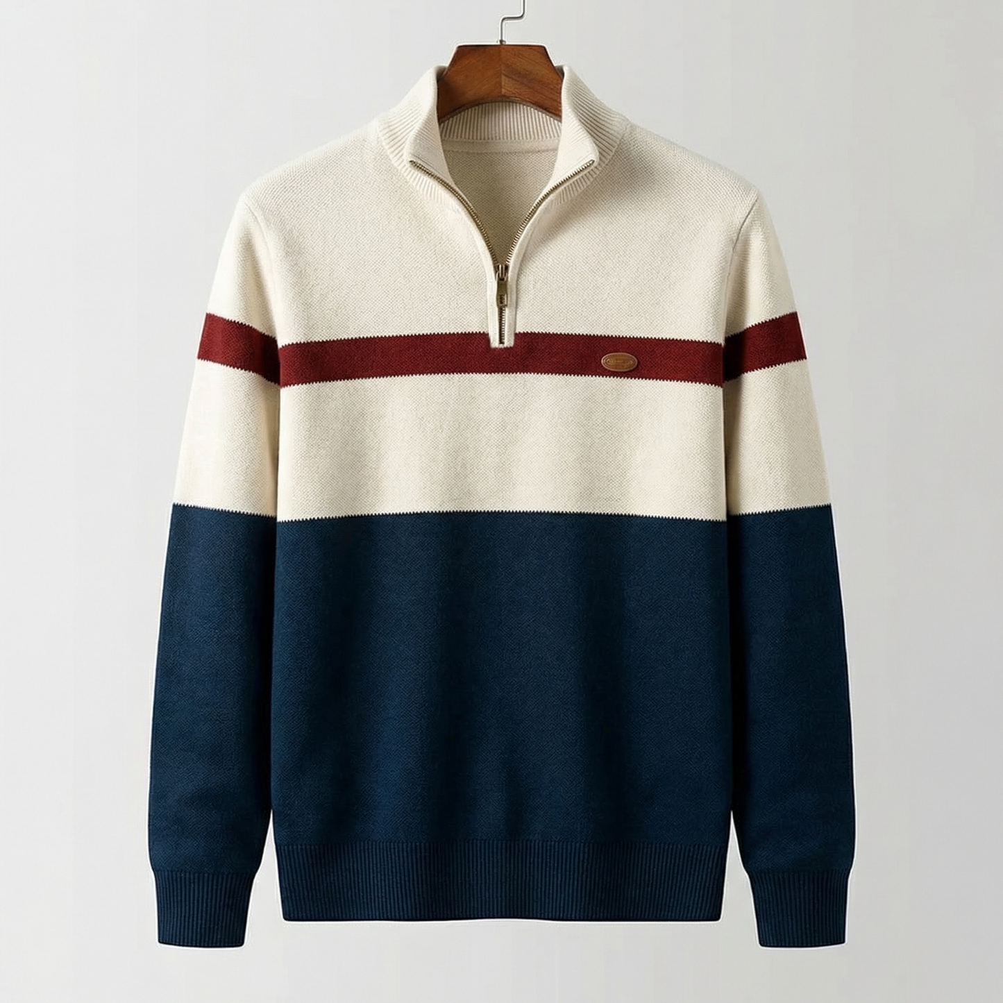 George | Klassischer Herrenpullover mit Viertelreißverschluss