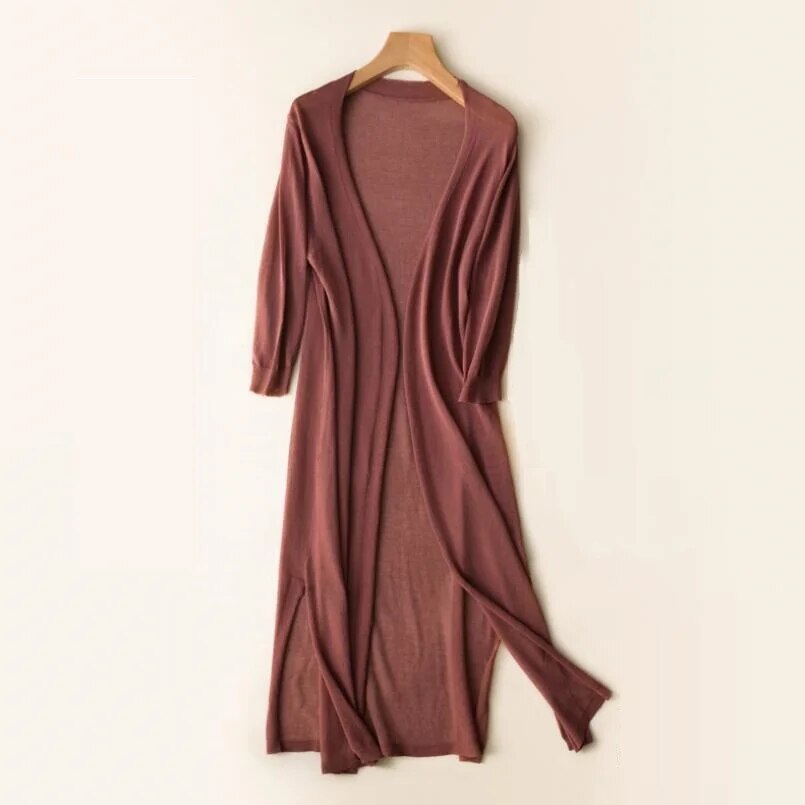 Clara | Langer und Eleganter Damen Strickjacke