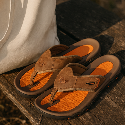 Brelio | Elegante Komfort Ledersandalen