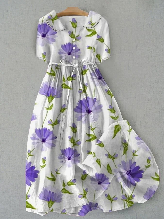 Levke | Lässiges Vintage-Wickelkleid mit Blumenmuster für Damen