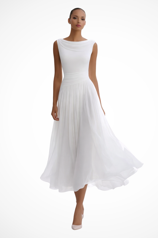 Leni | Elegantes plissiertes Midikleid für sommerliche Anlässe