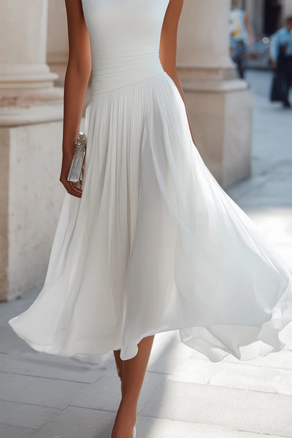 Leni | Elegantes plissiertes Midikleid für sommerliche Anlässe