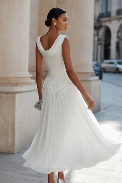 Leni | Elegantes plissiertes Midikleid für sommerliche Anlässe