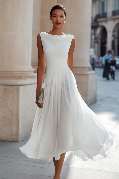 Leni | Elegantes plissiertes Midikleid für sommerliche Anlässe