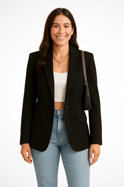Anna | Eleganter Ein-Knopf-Blazer für Beruf und Freizeit