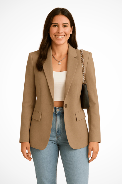Anna | Eleganter Ein-Knopf-Blazer für Beruf und Freizeit
