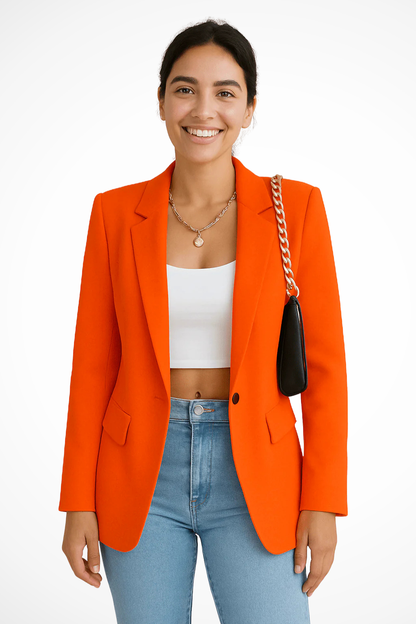 Anna | Eleganter Ein-Knopf-Blazer für Beruf und Freizeit
