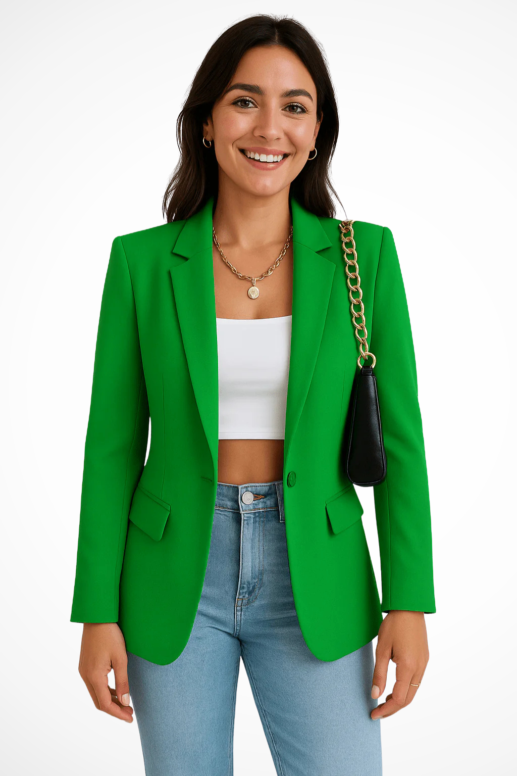 Anna | Eleganter Ein-Knopf-Blazer für Beruf und Freizeit