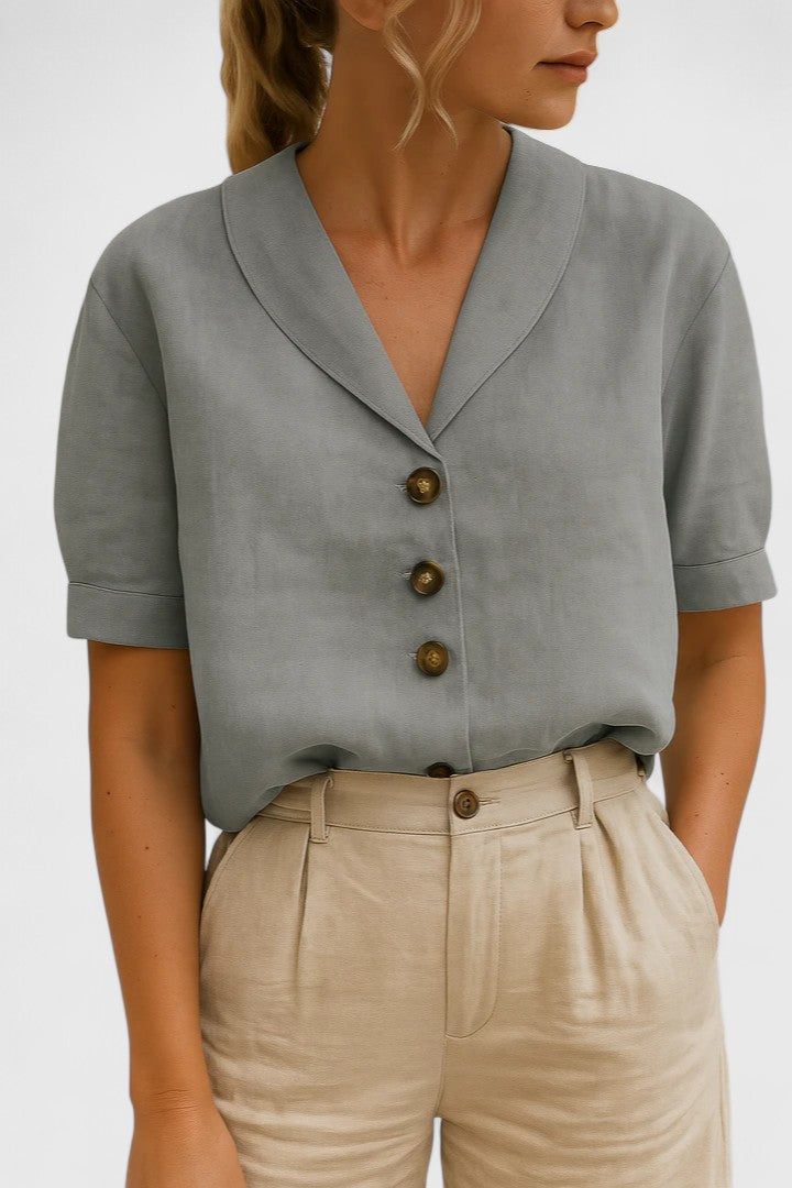 Luviaren™ | Damen Bluse mit Knopfleiste