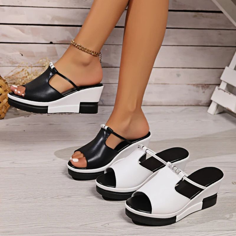 Isabella | Elegante Plateau-Sandalen mit modernem T-Steg