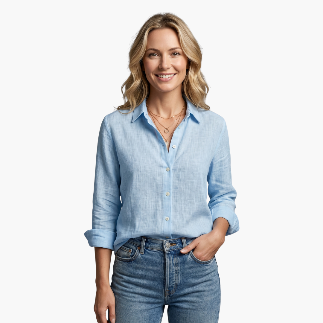 Christine | Elegantes Hemd mit Knopfleiste und lockerer Passform