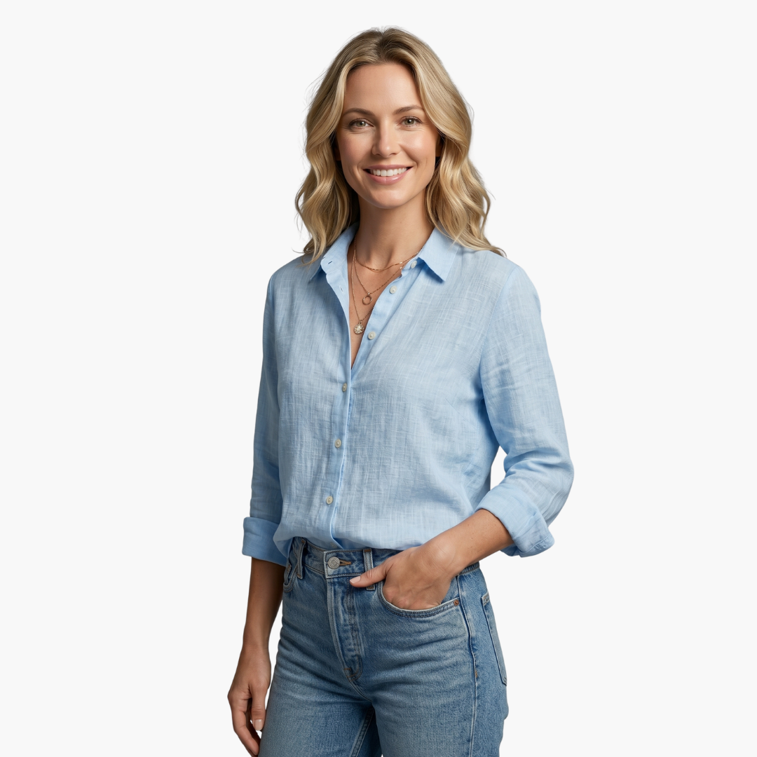 Christine | Elegantes Hemd mit Knopfleiste und lockerer Passform