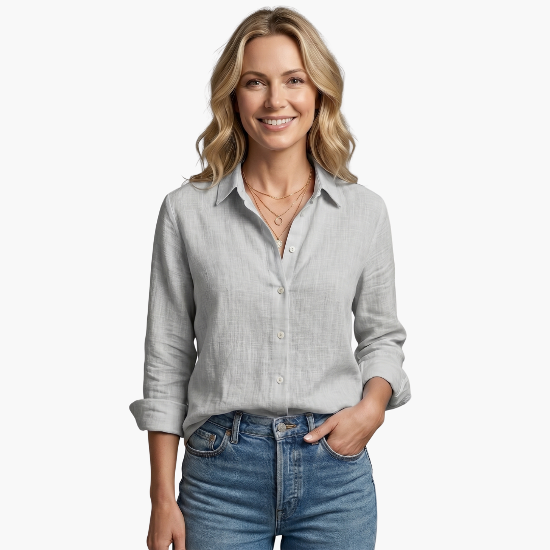 Christine | Elegantes Hemd mit Knopfleiste und lockerer Passform